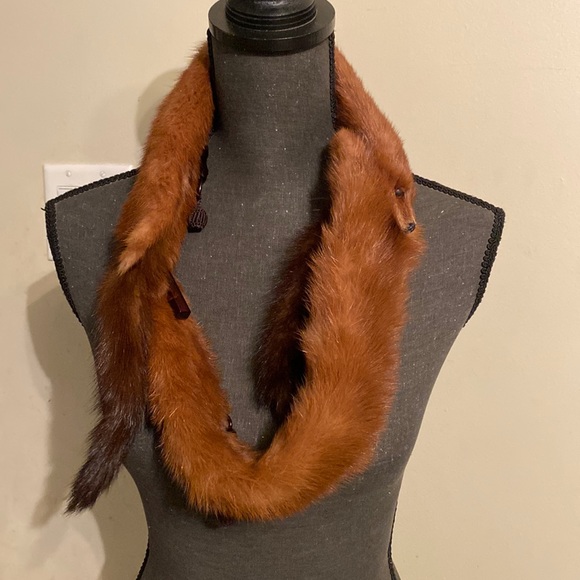 Mink fur stole scarf collar - Picture 8 of 14